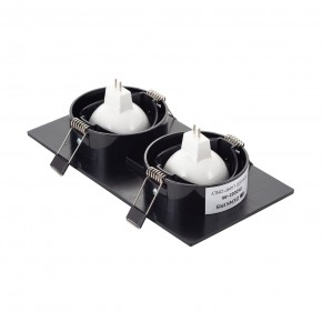 DK3022-BK Встраиваемый светильник, IP 20, 10 Вт, GU5.3, LED, черный, пластик в Приобье - priobie.ok-mebel.com | фото 3