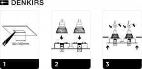 DK3022-WH Встраиваемый светильник, IP 20, 10 Вт, GU5.3, LED, белый, пластик в Приобье - priobie.ok-mebel.com | фото 6
