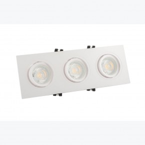 DK3023-WH Встраиваемый светильник, IP 20, 10 Вт, GU5.3, LED, белый, пластик в Приобье - priobie.ok-mebel.com | фото 2