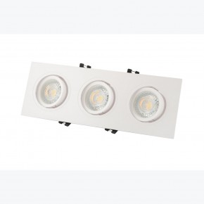 DK3023-WH Встраиваемый светильник, IP 20, 10 Вт, GU5.3, LED, белый, пластик в Приобье - priobie.ok-mebel.com | фото 3