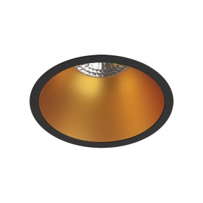 DK3026-BG Встраиваемый светильник, IP 20, 10 Вт, GU5.3, LED, черный/золотой, пластик в Приобье - priobie.ok-mebel.com | фото
