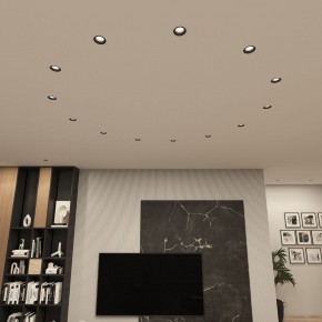 DK3055-BK Встраиваемый светильник, IP 20, 10 Вт, GU5.3, LED, черный, пластик в Приобье - priobie.ok-mebel.com | фото 3
