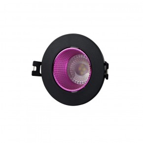 DK3061-BK+PI Встраиваемый светильник, IP 20, 10 Вт, GU5.3, LED, черный/розовый, пластик в Приобье - priobie.ok-mebel.com | фото 1