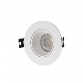 DK3061-WH Встраиваемый светильник, IP 20, 10 Вт, GU5.3, LED, белый/белый, пластик в Приобье - priobie.ok-mebel.com | фото
