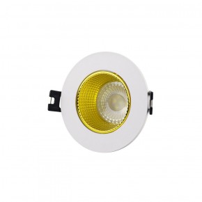 DK3061-WH+YE Встраиваемый светильник, IP 20, 10 Вт, GU5.3, LED, белый/желтый, пластик в Приобье - priobie.ok-mebel.com | фото