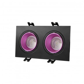 DK3072-BK+PI Встраиваемый светильник, IP 20, 10 Вт, GU5.3, LED, черный/розовый, пластик в Приобье - priobie.ok-mebel.com | фото