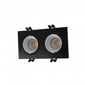DK3072-BK+WH Встраиваемый светильник, IP 20, 10 Вт, GU5.3, LED, черный/белый, пластик в Приобье - priobie.ok-mebel.com | фото