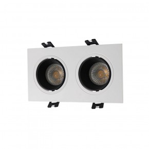 DK3072-WH+BK Встраиваемый светильник, IP 20, 10 Вт, GU5.3, LED, белый/черный, пластик в Приобье - priobie.ok-mebel.com | фото