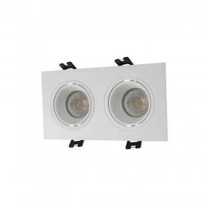 DK3072-WH Встраиваемый светильник, IP 20, 10 Вт, GU5.3, LED, белый/белый, пластик в Приобье - priobie.ok-mebel.com | фото