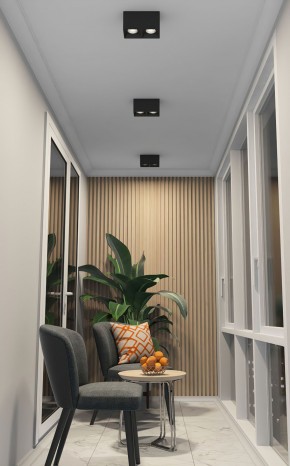 DK3085-BK+CH Светильник накладной IP 20, 10 Вт, GU5.3, LED, черный/хром, пластик в Приобье - priobie.ok-mebel.com | фото 2