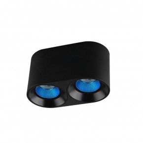 DK3096-BK+CY Светильник накладной IP 20, 10 Вт, GU5.3, LED, черный/голубой, пластик в Приобье - priobie.ok-mebel.com | фото
