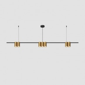 DK4063-BK+SG Подвесной светильник ORBIT, IP20, 7xGU10 LED до 15 Вт, черный + сатинированное золото, алюминий в Приобье - priobie.ok-mebel.com | фото