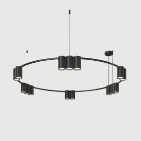 DK4067-BK Подвесной светильник ORBIT, IP20, 15xGU10 LED до 15 Вт, черный матовый, алюминий в Приобье - priobie.ok-mebel.com | фото