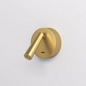 DK5072-SB Бра SHINE WALL со светодиодом, D104*H68, IP20, 3000К, 3W, RA?90, сатинированная латунь, алюминий в Приобье - priobie.ok-mebel.com | фото 2