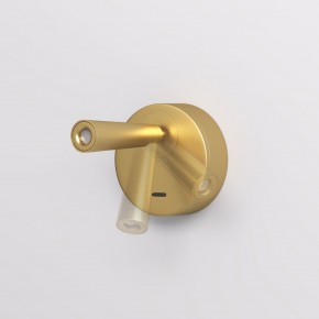 DK5072-SB Бра SHINE WALL со светодиодом, D104*H68, IP20, 3000К, 3W, RA?90, сатинированная латунь, алюминий в Приобье - priobie.ok-mebel.com | фото 3