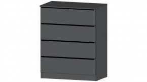 ЭЛЕГАНТ Комод 4 ящика (графит) в Приобье - priobie.ok-mebel.com | фото