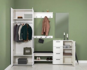 ЭЙР прихожая (модульная) Белый Шагрень в Приобье - priobie.ok-mebel.com | фото 2
