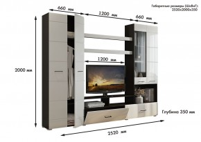Гостиная Альфа МДФ (Венге/Белый глянец) в Приобье - priobie.ok-mebel.com | фото 3