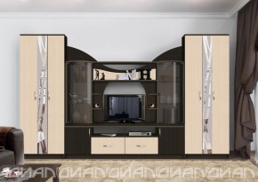 Гостиная Аллегро с 2 шкафами вариант-5 (венге/дуб белфорт) в Приобье - priobie.ok-mebel.com | фото