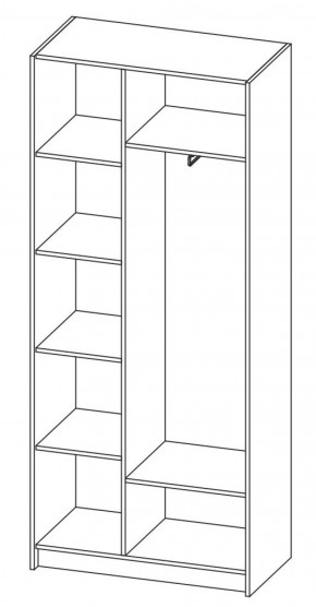 Гостиная Дарья Шкаф (полки + выдвижная штанга) в Приобье - priobie.ok-mebel.com | фото 3