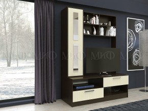 Гостиная Фиеста центр (Дуб Беленый/Венге) в Приобье - priobie.ok-mebel.com | фото 3