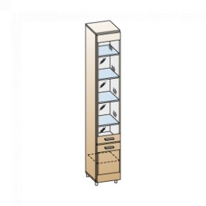 Гостиная Камелия Композиция 2 (Гикори Джексон темный) в Приобье - priobie.ok-mebel.com | фото 8