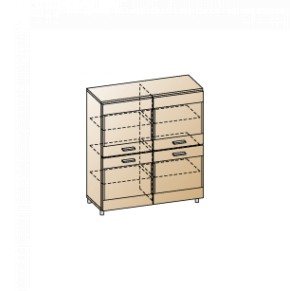 Гостиная Камелия Композиция 8 (Гикори Джексон темный) в Приобье - priobie.ok-mebel.com | фото 10