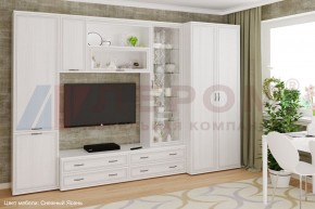 Гостиная Карина Композиция 16 (Снежный ясень) в Приобье - priobie.ok-mebel.com | фото