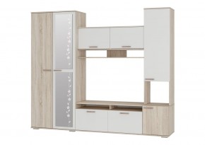 Гостиная Лукас (Сонома/Белый) в Приобье - priobie.ok-mebel.com | фото 2