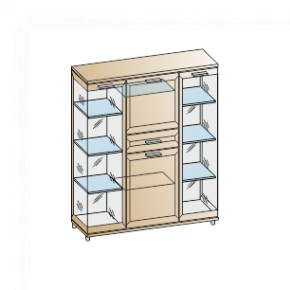 Гостиная Мелисса Композиция 6 (Снежный Ясень) в Приобье - priobie.ok-mebel.com | фото 2