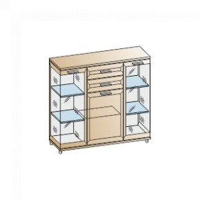 Гостиная Мелисса Композиция 7 (Ясень Асахи) в Приобье - priobie.ok-mebel.com | фото 9