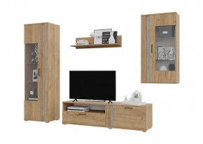 Гостиная Омега (Крафт золотой-Бетон) в Приобье - priobie.ok-mebel.com | фото 2