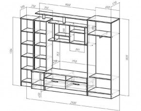 ОСКАР Гостиная (Венге/Анкор светлый) в Приобье - priobie.ok-mebel.com | фото 2