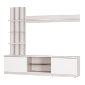 Гостиная Убер ГС-05 (ясень белый/белый) в Приобье - priobie.ok-mebel.com | фото 2