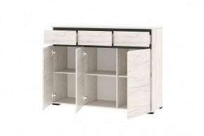 ГРЕТТА Комод 3С3Я 3дв, 3ящ (дуб крафт) в Приобье - priobie.ok-mebel.com | фото 2