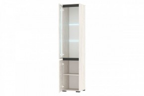 ГРЕТТА Пенал-витрина 1В1С (дуб крафт) в Приобье - priobie.ok-mebel.com | фото 2
