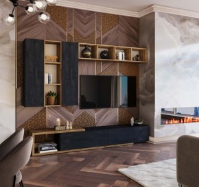 ХЛОЯ Гостиная (Дуб Вотан/Обсидиан) модульная в Приобье - priobie.ok-mebel.com | фото 11