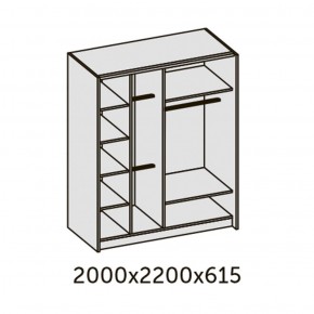 ИННЭС-5 Шкаф-купе 2-х дв. 2000 (2дв. Ф1 - венге) в Приобье - priobie.ok-mebel.com | фото 3