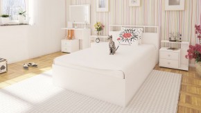 Камелия Кровать 1200, цвет белый, ШхГхВ 123,5х217х78,2 см., сп.м. 1200х2000 мм., без матраса, основание есть в Приобье - priobie.ok-mebel.com | фото 4