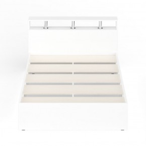 Камелия Кровать 1400, цвет белый, ШхГхВ 143,5х217х78,2 см., сп.м. 1400х2000 мм., без матраса, основание есть в Приобье - priobie.ok-mebel.com | фото 5