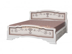 КАРИНА-6 Кровать из массива 1800 (Дуб молочный) с 2-мя ящиками в Приобье - priobie.ok-mebel.com | фото