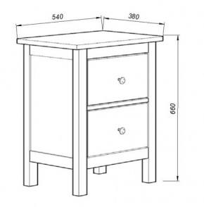 Комод 02 Кантри белый с двумя ящиками в Приобье - priobie.ok-mebel.com | фото 3
