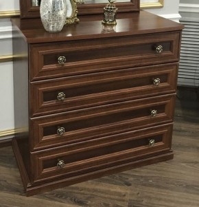 Комод 4 ящика Афина + Зеркало ППУ Афина (караваджо) в Приобье - priobie.ok-mebel.com | фото 3
