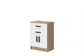 Комод Эконом (Дуб Крафт золотой/Белый текстурный) в Приобье - priobie.ok-mebel.com | фото