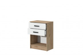 Комод Эконом (Дуб крафт золотой/Белый текстурный) в Приобье - priobie.ok-mebel.com | фото 2
