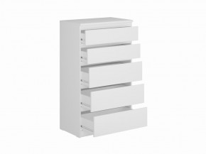 Комод КАСТОР с пятью ящиками, цвет белый в Приобье - priobie.ok-mebel.com | фото 2