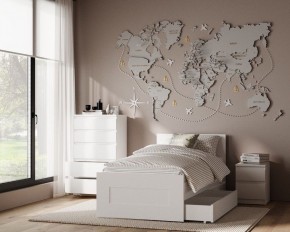 Комод КАСТОР с пятью ящиками, цвет белый в Приобье - priobie.ok-mebel.com | фото 3