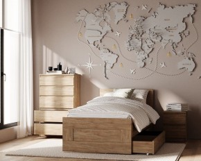 Комод КАСТОР с пятью ящиками, цвет Дуб Сонома в Приобье - priobie.ok-mebel.com | фото 3