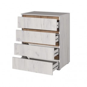 Комод Лиана (Дуб Крафт Белый/Дуб Крафт Золотой) в Приобье - priobie.ok-mebel.com | фото