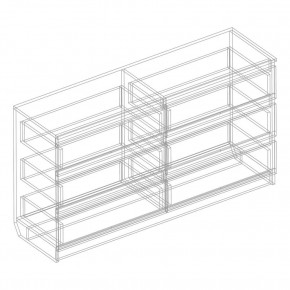 Комод с 6 ящиками 1200 "Бьянко" (Белый лофт) в Приобье - priobie.ok-mebel.com | фото 3